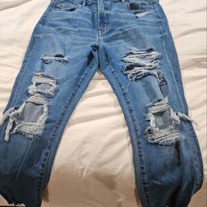 American Eagle CURVY Luxe Distressed Jean Size 18 Regular High Waist